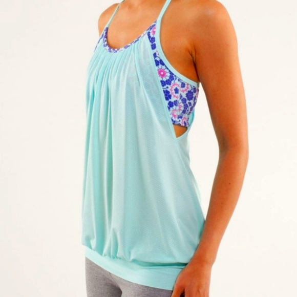 lululemon athletica Tops - Lululemon No Limits Tank - Aquamarine/ Twiggy
